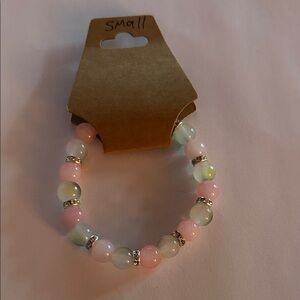Size small homemade glass bead bracelet